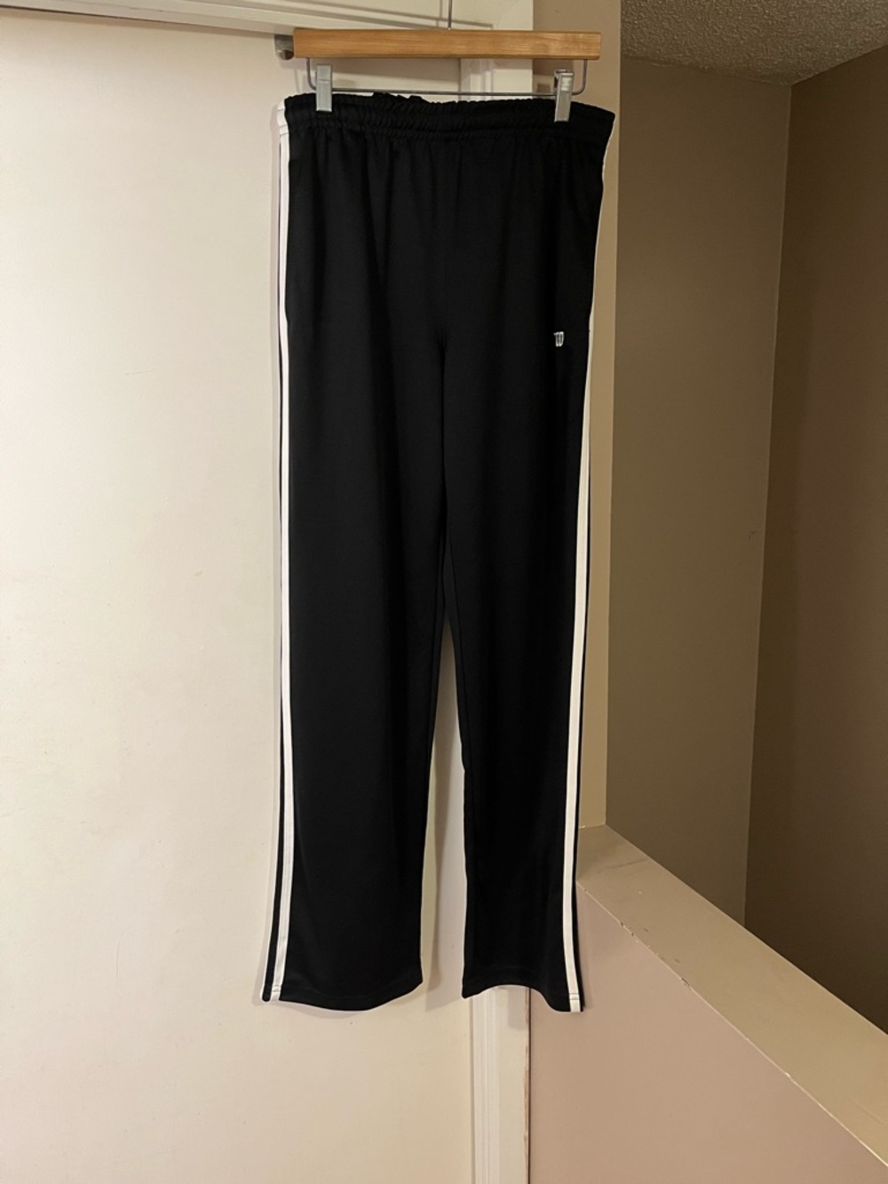 Wilson Black Jogger with White Stripes